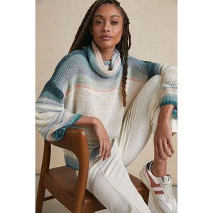 ANTHROPOLOGIE Courtney Ombre Cowl Neck Sweater Sz XL
